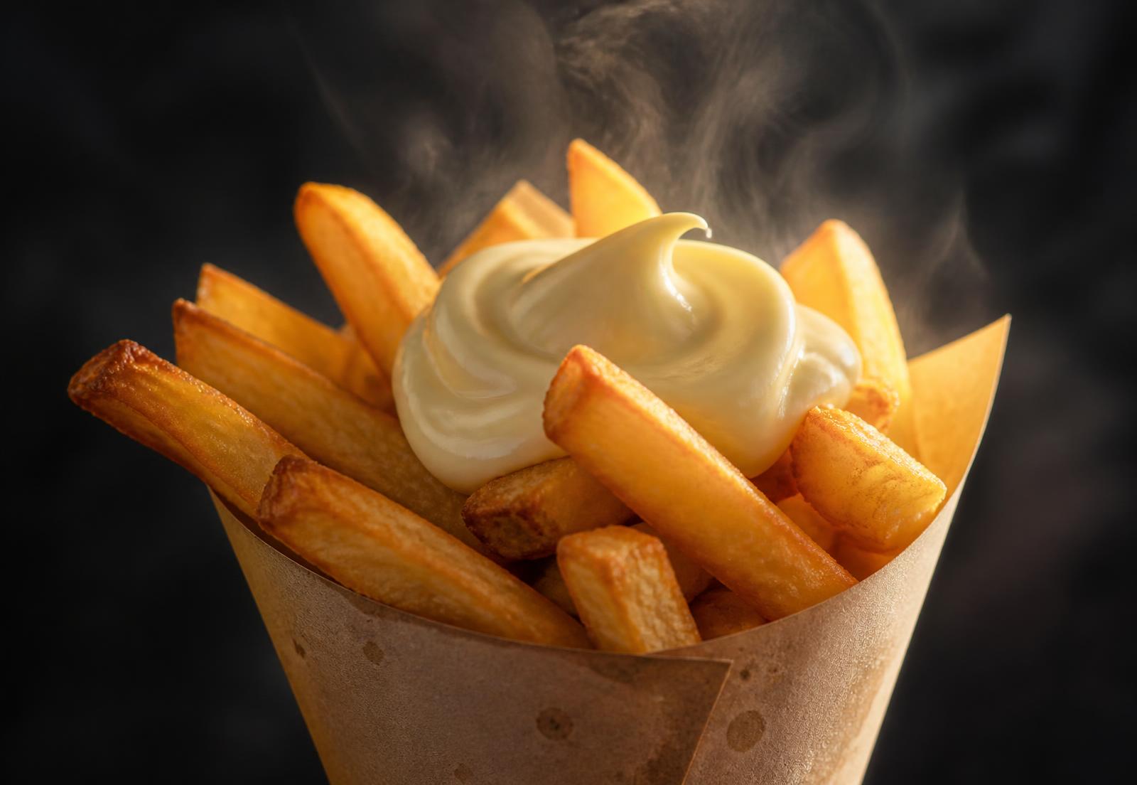 Verse Belgische frieten en snacks